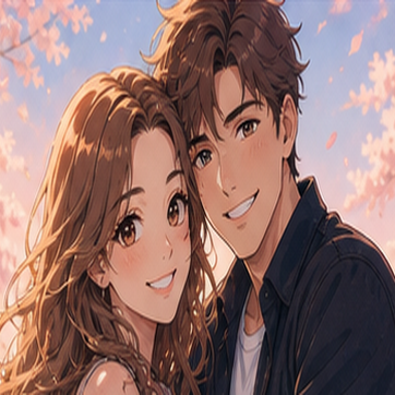Anime AI couple photo style preview