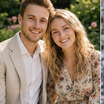 Garden AI couple photo style preview