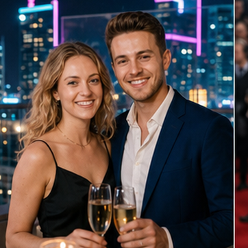 Rooftop AI couple photo style preview