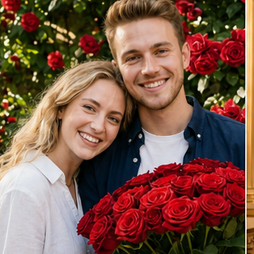 Roses AI couple photo style preview